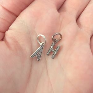 Authentic pandora dangle letter charms